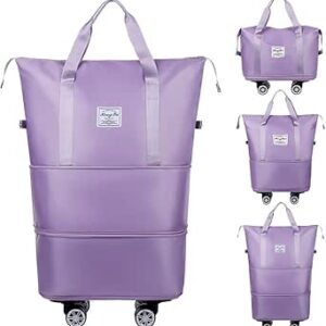 كاكسيش شنطة دفل بعجلات قابلة للتوسيع والطي مع عجلات قابلة للفصل لصالة الالعاب الرياضية والتخييم والسفر ورحلات العمل