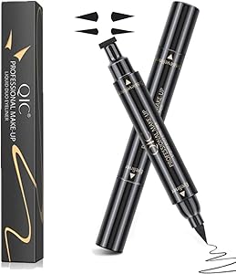 قلم تحديد عيون سائل مقاوم للماء على شكل جناح مجنح بتصميم عين القطة بطرف دقيق العين للتلطخ اداة السوداء لامع من فوتيسكي