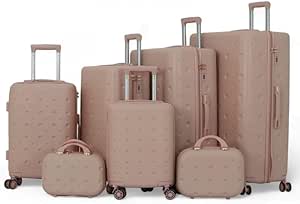 ريد سي طقم حقائب سفر صلبة ABS مكونة من 7 قطع - 3009 - وردي حليبي، أكريلونيتريل بوتادين ستايرين (ABS)