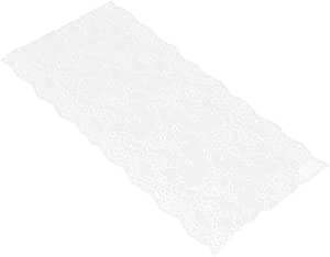 زخرفة دانتيل عريضة، اكسسوارات الملابس 4 الوان لحفلات الزفاف وتزيين الحفلات المنزلية (اوف وايت)