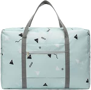 شنطة سفر من القماش الخشن مقاومة للماء، شنطة امتعة رياضية لصالة الالعاب الرياضية، شنطة ملابس محمولة لعطلة نهاية الاسبوع للامتعة والرياضة واليوغا (اخضر فاتح)