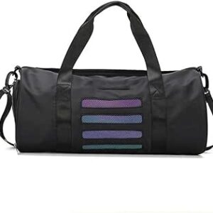 شنطة رياضية صغيرة لصالة الالعاب الرياضية للرجال والنساء، شنطة دفل للسفر والتمارين الرياضية مع جيب للاحذية وجيب مبلل، شنط سفر