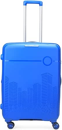 حقيبة أمتعة سيتي سكيب للسفر صلبة بـ8 عجلات دوارة وقفل تي اس ايه من في اي بي، مقاس L، طول 79 سم، 4.2 كجم (لون أزرق)، بولي بروبيلين (PP)، من VIP