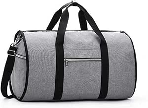 حقيبة سفر من القماش الخشن للسفر من XORS حقيبة ظهر ليلية عطلة نهاية الأسبوع حقيبة رياضية قابلة للطي حقيبة ملابس رياضية للنادي الرياضي الليلي حقيبة حمل في نهاية الأسبوع (اللون: أحمر) (اللون: رمادي)