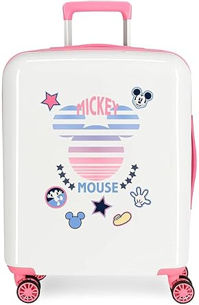 ديزني شنطة سفر محمولة من قماش الدنيم من ميكي، مقاس 40×55×20 سم، لون بلانكو