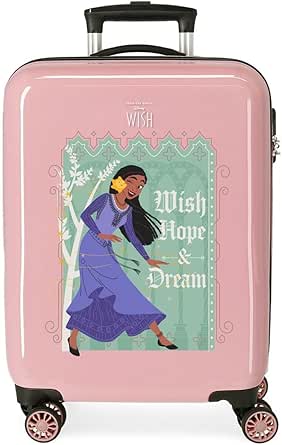 ديزني شنطة سفر من ويشيز كوم ترو كابين باللون الاخضر مقاس 38×55×20 سم من بلاستيك ايه بي اس الصلب بقفل جانبي 34 لتر 2 كجم 4 عجلات مزدوجة