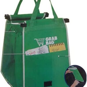 حقيبة تسوق كبيرة قابلة للطي حقيبة قابلة لإعادة الاستخدام بمشبك عربة حقيبة تسوق خضراء إبداعية ومفيدة