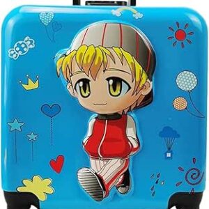 شنطة سفر للاطفال من ريفليكشن مقاس 18 انش متينة وخفيفة الوزن للاولاد والبنات تصميم كرتوني مرح مطبوع بعجلات هدية للمسافرين الصغار