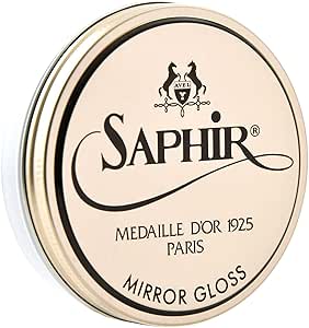 ملمع شفاه ميدالي دور ميرور من سافير نوار - ملمع شمع طبيعي للاحذية الجلدية والاحذية ذات الرقبة الطويلة، محايد، 75 مل