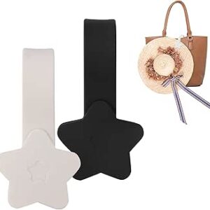 ايكس قطعتان من مشبك القبعة المغناطيسي للسفر، مشبك حامل قبعة للقبعات والشنط والسفر وملحقات الهواء الطلق (اسود، بيج)