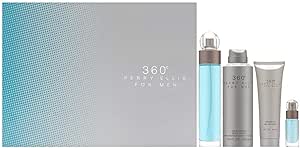 عطر بيري اليس 360 للرجال عبوة من 4 قطع تقدم كهدية 100 مل او دي تواليت سبراي 200 مزيل للروائح الكريهة بخاخ الجسم 3.0 جل استحمام 8