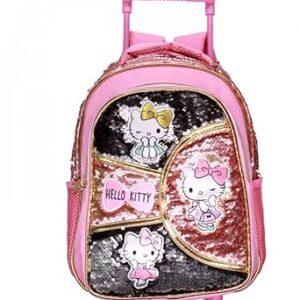 شنطة بعجلات من هالو كيتي، 33 سم، متعددة الألوان