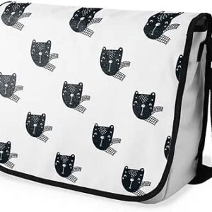 بوناميزون شنطة ماسنجر مدرسية مطبوعة رقميا للطلاب، شنطة كروس بودي وشنطة ساعي، شنطة كتف للمدرسة، العودة الى المدرسة، المقاس: 29 × 36 سم، ألوان متعددة