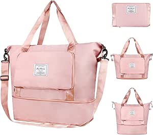 شنطة دفل رياضية جديدة للسفر، زهري