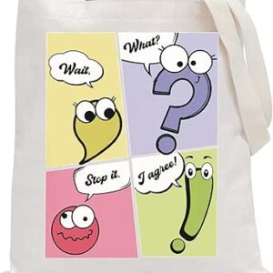 بوفل حقيبة يد كبيرة توت للمعلم النحوي بعبارة "Wait What Stop It I Agree من سينونيم رولز"