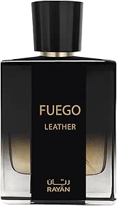 رايان عطر ليذر للرجال من فويجو - او دي بارفان عربي يدوم طويلا، 100 مل (3.34 اونصة سائلة) عطر للرجال مع البرغموت واللافندر ونجيل الهند وخشب الصندل والتونكا والعنبر - هدية مثالية لعيد الحب