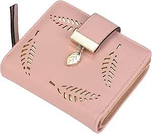 محفظة صغيرة من الجلد النباتي بلون ذهبي وردي للنساء من اينوفيرا، محفظة صغيرة لحمل البطاقات والعملات المعدنية (KK23), روز جولد, 12L x 9.5B x 3.8H cm، بولي يوريثين