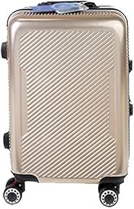 شنطة سفر عالمية بعجلات من البولي كربونات باطار من الالومنيوم (اللون: رمادي حديدي، المقاس: 22 انش)، المقاس: 24 انش، اللون: ازرق داكن (اللون: ذهبي محلي، المقاس: 24 انش)