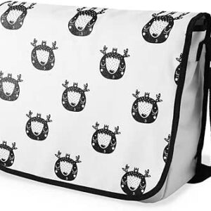 بوناميزون شنطة ماسنجر مدرسية مطبوعة رقميا للطلاب، شنطة كروس بودي وشنطة ساعي، شنطة كتف للمدرسة، العودة الى المدرسة، المقاس: 29 × 36 سم