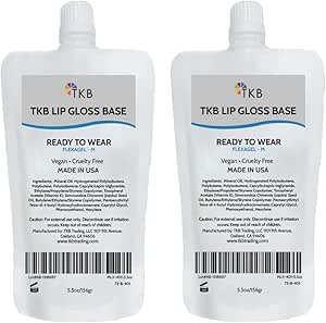 قاعدة ملمع شفاه (فليكساجيل ام) | جاهز للوضع | مرطب وعالي اللمعان وشفاف كريستالي، نباتي ولم يتم اختباره على الحيوانات | صنع في الولايات المتحدة الأمريكية من تي كيه بي (156 جرام (كيسان 312 جرام))