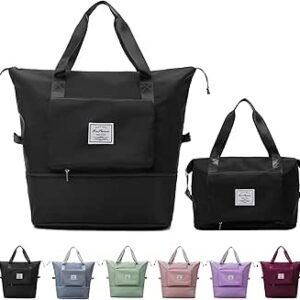 شنطة سفر بسعة كبيرة، شنطة سفر قابلة للطي، شنطة دفل للسفر قابلة للتوسيع ومقاومة للماء، شنطة يد للسفر بسعة كبيرة، شنطة ليلية للنساء والرجال