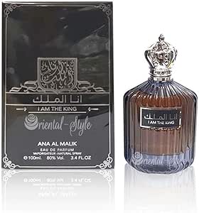 عطر أنا الملك من أرض الزعفران، او دو برفان برائحة جراي تي والبرغموت وروائح خشبية، 100 مل، للرجال