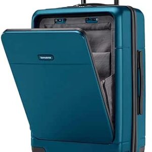 سامسونايت شنطة سفر بعجلات دوارة من سنتينيل مع قفل تي اس ايه مزدوج الجوانب ومنفذ USB - ازرق، بولي كربونات (PC)