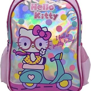 شنطة بعجلات بتصميم هولوجرام من هالو كيتي، مقاس 16 انش، متعددة الالوان, ألوان متعددة