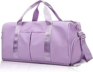 شنطة بوسطن رياضية للسفر للنساء بسعة 10.6 جالون (30 لتر) من ميلكيا، شنطة طويلة تمر بالجسم بسعة كبيرة خفيفة الوزن طاردة للماء ملائمة لتخزين الاحذية والرحلات اليومية لمدة يومين والرحلات المدرسية، أسود