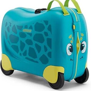 اميركان توريستر حقيبة تزلج بلاستيكية ذات 4 عجلات مدمجة بجوانب صلبة مقاس 14 انش من سكيتل (تركواز)، بولي بروبيلين (PP)