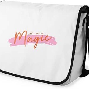 بوناميزون شنطة ماسنجر مدرسية مطبوعة رقميا للطلاب، شنطة كروس بودي وشنطة ساعي، شنطة كتف للمدرسة، العودة الى المدرسة، المقاس: 29 × 36 سم، ألوان متعددة