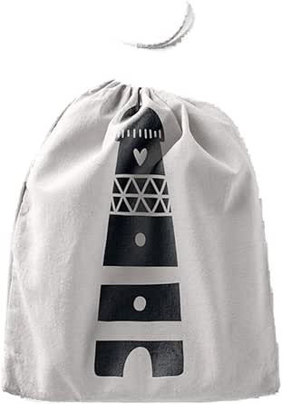 بوناميزون شنطة منتجات قطنية مطبوعة مع رباط، شنطة بقالة قابلة لاعادة الاستخدام، اكياس صديقة للبيئة وقابلة للتحلل البيولوجي، شنطة سفر، شنط تسوق، صديقة للبيئة، قابلة للطي، المقاس: 20×30 سم، قماش