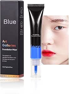 كريم أساس بلو ميكسر | كريم أساس بتغطية كاملة | مجموعة كونسيلر مصحح اللون | كريم أساس برايمر مكياج للبشرة الناضجة | كريم أساس بمزج الألوان لضبط درجة اللون، أزرق، لنوع البشرة كل الأنواعة