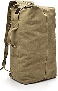 لازات شيف حقيبة ظهر للتزلج، حقيبة ظهر قماشية للرجال، حقيبة دفل للرياضات الخارجية، حقيبة ظهر للسفر والتنزه والصيد والتخييم، لون واحد