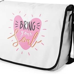 بوناميزون شنطة ماسنجر مدرسية مطبوعة رقميا للطلاب، شنطة كروس بودي وشنطة ساعي، شنطة كتف للمدرسة، العودة الى المدرسة، المقاس: 29 × 36 سم، ألوان متعددة