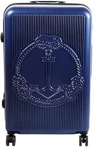 بيج ديزاين شنطة سفر متينة مع عجلة دوارة، شنطة سفر، نظام قفل، خفيفة الوزن, كحلي، أكريلونيتريل بوتادين ستايرين (ABS)