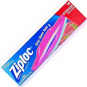 زيبلوك اكياس تخزين 12 جالون من 20 قطعة