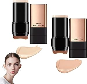 قلم كريم اساس فاخر 2 في 1 مضاد للتجاعيد، قلم كريم اساس كوري بدون عيوب، قلم مكياج مزدوج الراس يدوم طويلا، لمسة نهائية طبيعية تدوم طويلا (A+B)