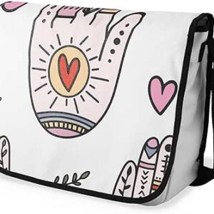 بوناميزون شنطة ماسنجر مدرسية مطبوعة رقميا للطلاب، شنطة كروس بودي وشنطة ساعي، شنطة كتف للمدرسة، العودة الى المدرسة، المقاس: 29 × 36 سم، ألوان متعددة