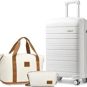 كونو مجموعة شنط سفر من 4 قطع مع شنطة تجميل تتضمن وقطعة واحدة ادوات الزينة خفيفة الوزن البولي بروبلين 55 × 40 20