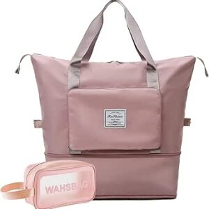 شنطة سفر بسعة كبيرة، شنطة سفر قابلة للطي، شنطة دفل للسفر قابلة للتوسيع، شنطة يد للسفر بسعة كبيرة مقاومة للماء، شنطة ليلية للنساء والرجال