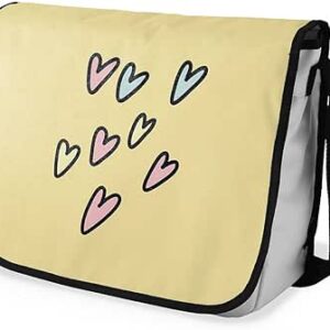 بوناميزون شنطة ماسنجر مدرسية مطبوعة رقميا للطلاب، شنطة كروس بودي وشنطة ساعي، شنطة كتف للمدرسة، العودة الى المدرسة، المقاس: 29 × 36 سم، ألوان متعددة