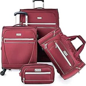 مجموعة امتعة تراك 3 قطع مقاس 28/20/20/11 انش 19N134/4P, بورغندي, 28/20/20/11، نايلون