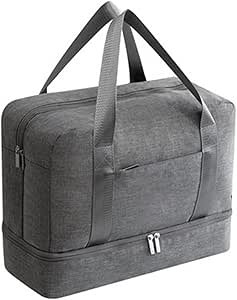 حقائب الكتف Ancoree حقيبة تخزين السفر سعة كبيرة حقيبة الأمتعة السفر المحمولة على الأمتعة الجافة والرطبة فصل حقيبة التخزين