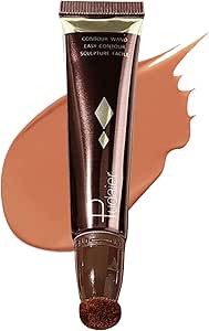 قلم كونتور كريمي - عصا تجميل سائلة - قلم تحديد كونتور كريمي - قلم ظلال وجه بلمسة نهائية مات قابلة للمزج، يدوم طويلا وناعم وخفيف الوزن