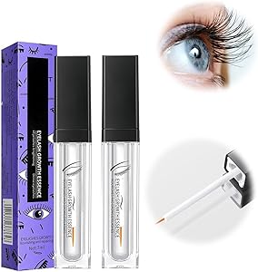 سيروم نمو الرموش رموش ازوني لرموش اطول وامتلاء وسمك وتجعيدها وتعزيزها عبوة من قطعتين لتغذية واقوى طبيعي