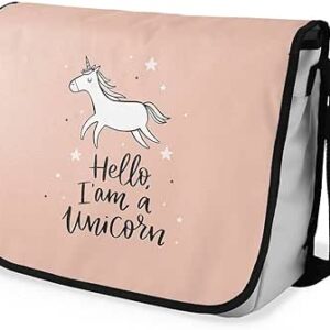 بوناميزون شنطة ماسنجر مدرسية مطبوعة رقميا للطلاب، شنطة كروس بودي وشنطة ساعي، شنطة كتف للمدرسة، العودة الى المدرسة، المقاس: 29 × 36 سم، ألوان متعددة