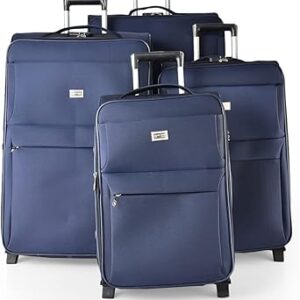 مجموعة شنط سفر مرنة مكونة من 4 قطع من نيو ترافيل، طراز 2203/NAVY, كحلي، نايلون