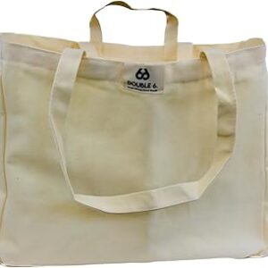 شنطة بقالة قماشية مزدوجة 66 قابلة لاعادة الاستخدام، قماش، مقاس واحد
