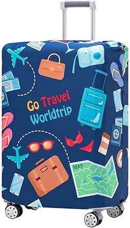 سكيدو غطاء حماية كامل لشنط الامتعة، غطاء واقي سميك للحقيبة، مصنوع من بلاستيك PVC، غطاء واقي للامتعة المتدحرجة، اكسسوارات السفر